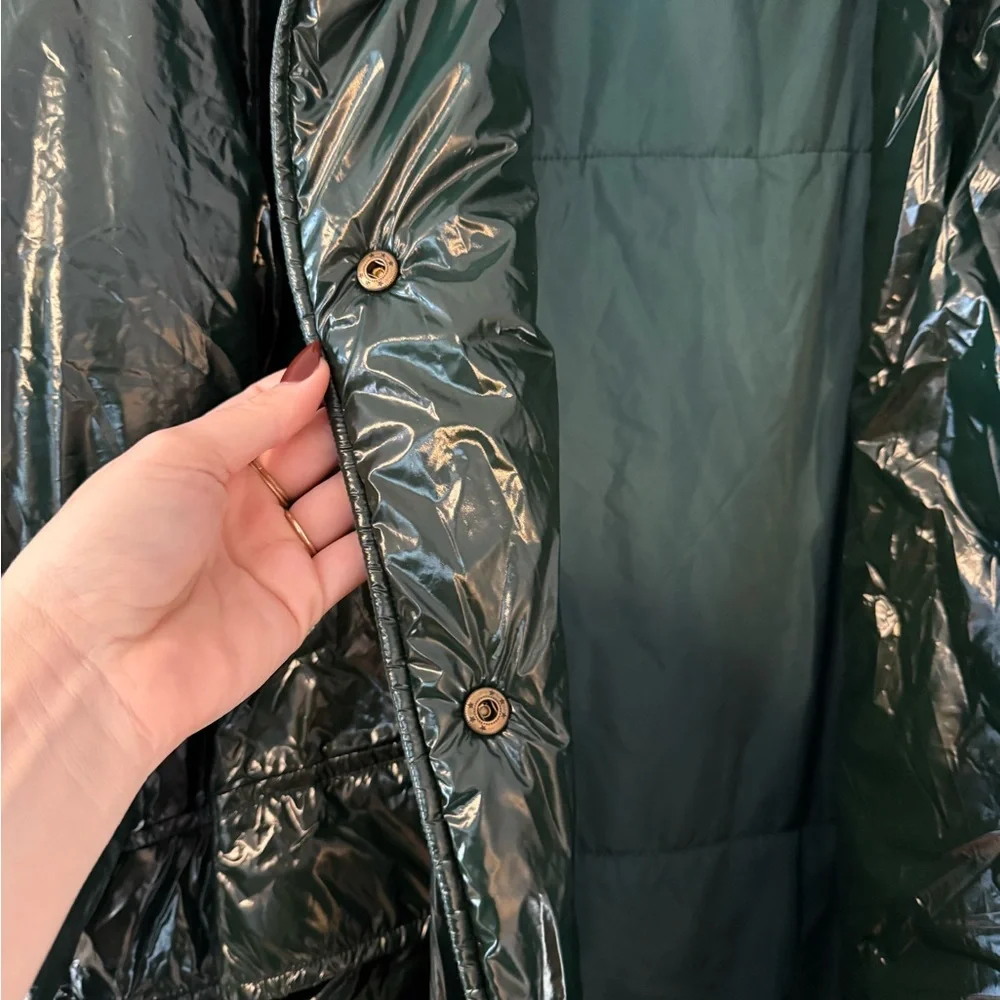 Urban Outfitters Mila Longline Parka Jacket in Green. Size Medium - Picture 7 of 11